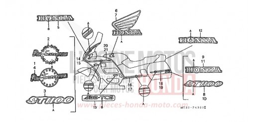 MARK (ST1100N/P/R/AN/AP/AR) ST1100P de 1993